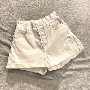 Express High-Waisted Shorts with Button Closure
